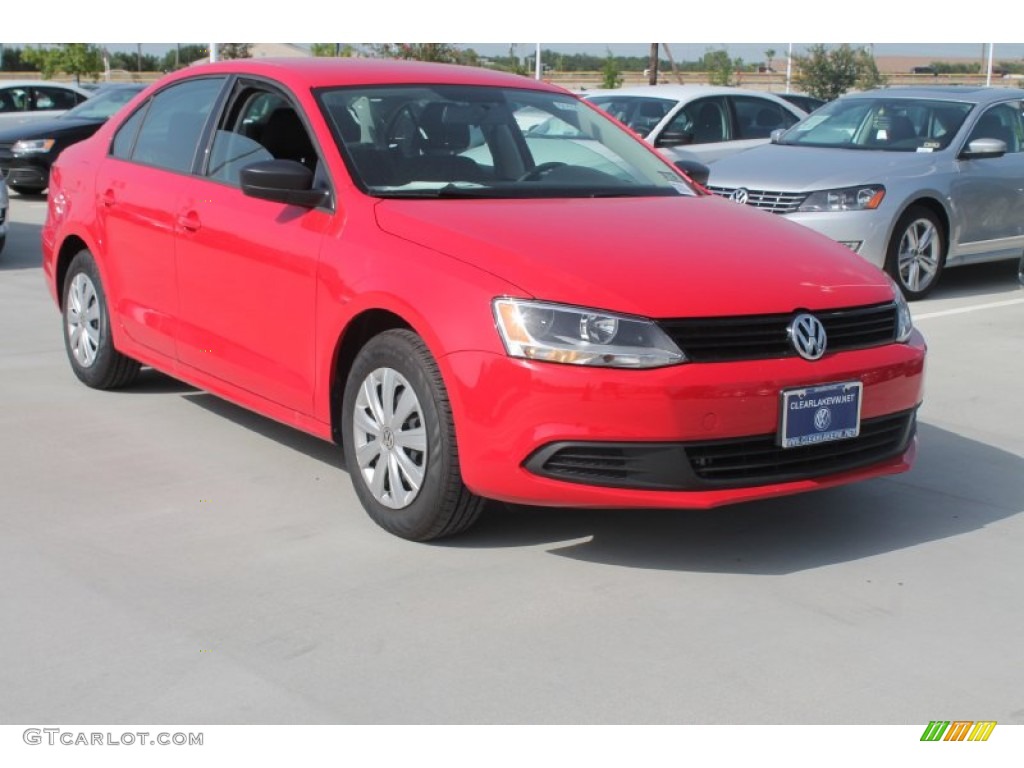 2014 Jetta S Sedan - Tornado Red / Titan Black photo #1