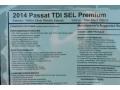 2014 Reflex Silver Metallic Volkswagen Passat TDI SEL Premium  photo #30