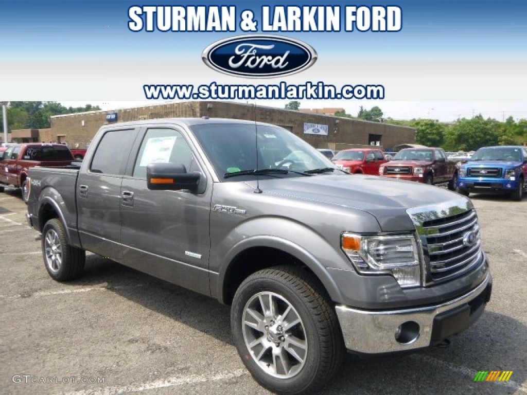 2014 F150 Lariat SuperCrew 4x4 - Sterling Grey / Black photo #1