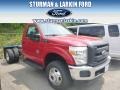 2014 Vermillion Red Ford F350 Super Duty XL Regular Cab 4x4 Dually Chassis  photo #1