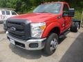 2014 Vermillion Red Ford F350 Super Duty XL Regular Cab 4x4 Dually Chassis  photo #3