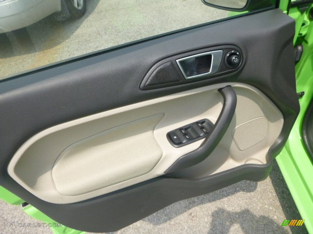 2014 Fiesta SE Hatchback - Green Envy / Medium Light Stone photo #11