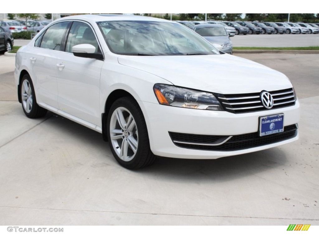 2014 Passat 1.8T SE - Candy White / Cornsilk Beige photo #1