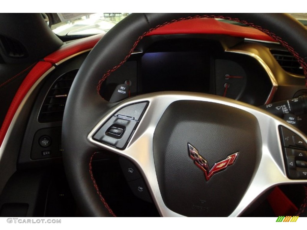 2014 Corvette Stingray Coupe - Arctic White / Adrenaline Red photo #10