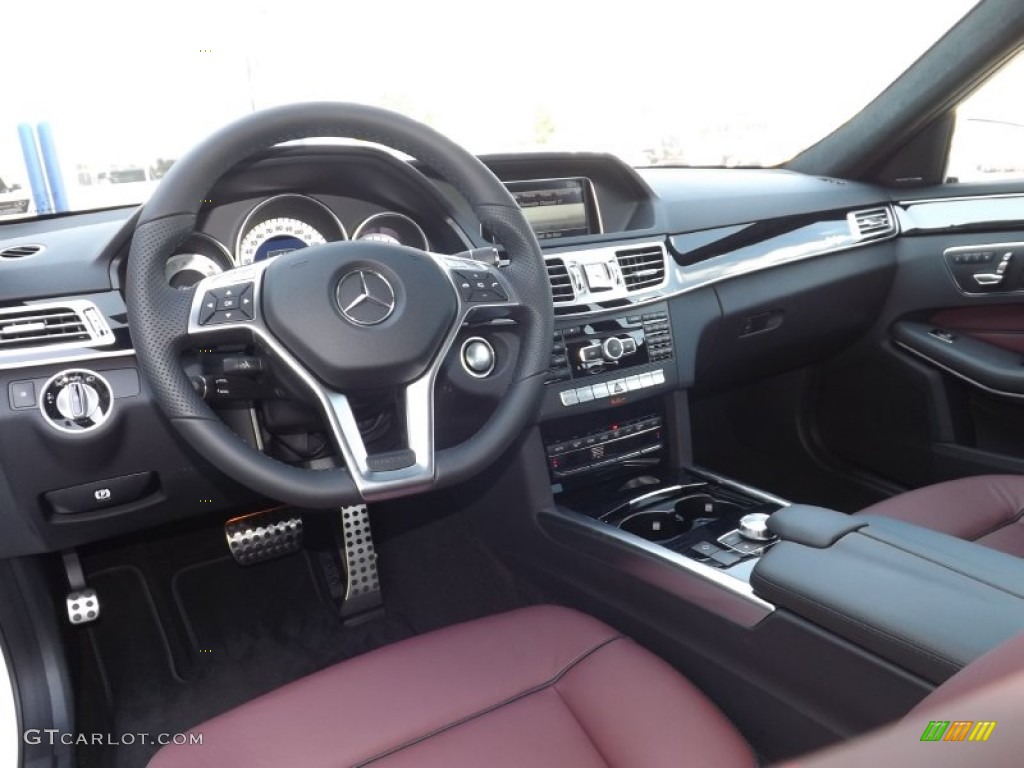 designo Mystic Red Interior 2014 Mercedes-Benz E 350 4Matic Sport Sedan Photo #95359519