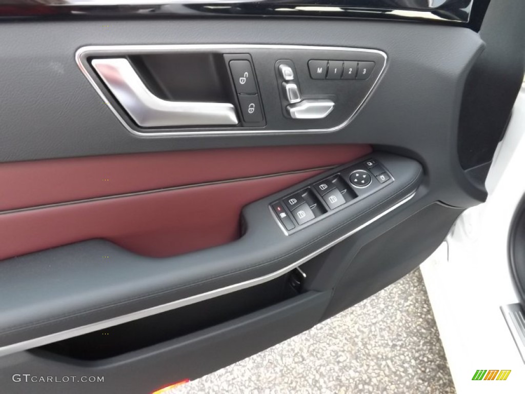2014 Mercedes-Benz E 350 4Matic Sport Sedan designo Mystic Red Door Panel Photo #95359543