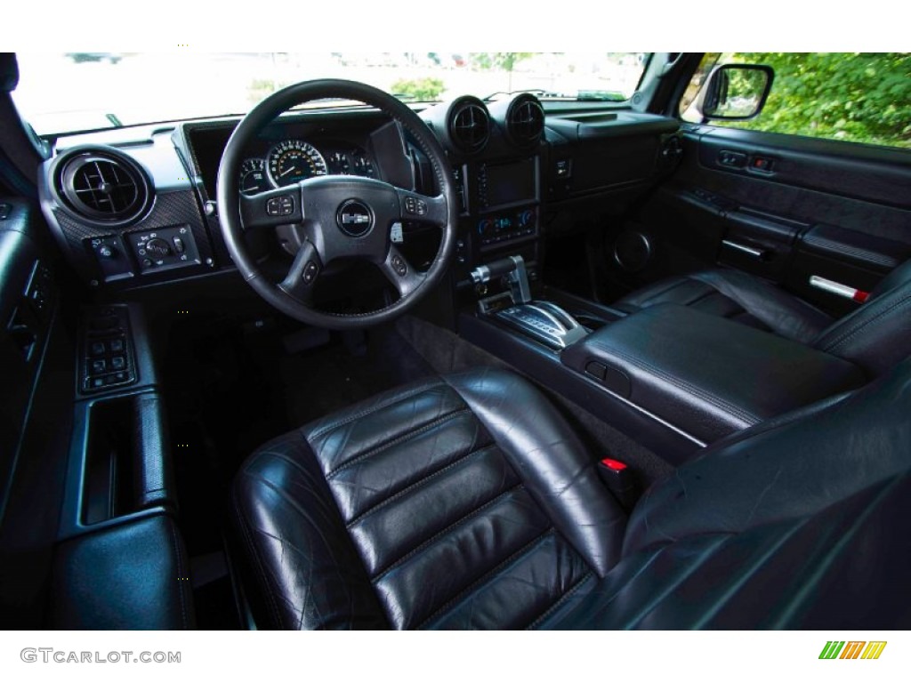 Ebony Black Interior 2005 Hummer H2 SUV Photo #95360795