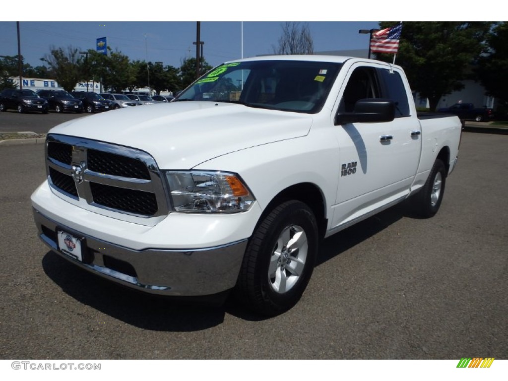 2013 1500 SLT Quad Cab - Bright White / Black/Diesel Gray photo #1