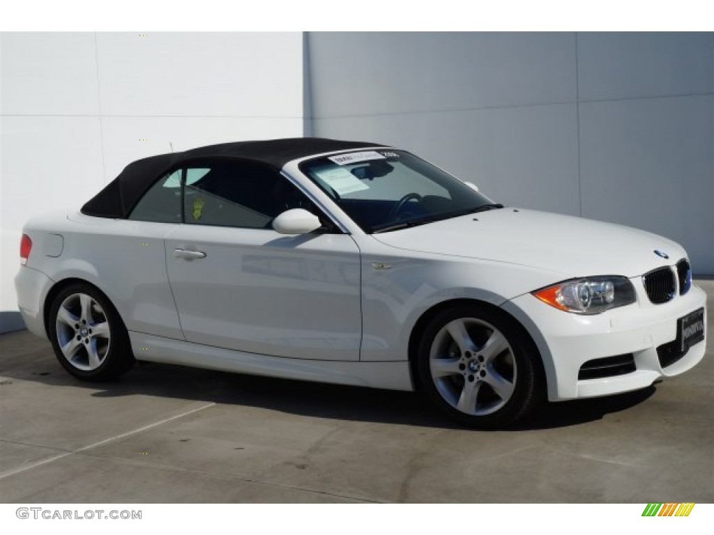 2008 1 Series 135i Convertible - Alpine White / Black photo #1