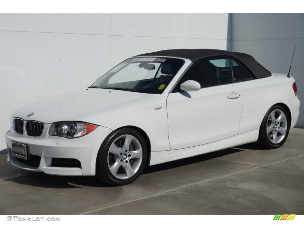2008 1 Series 135i Convertible - Alpine White / Black photo #8
