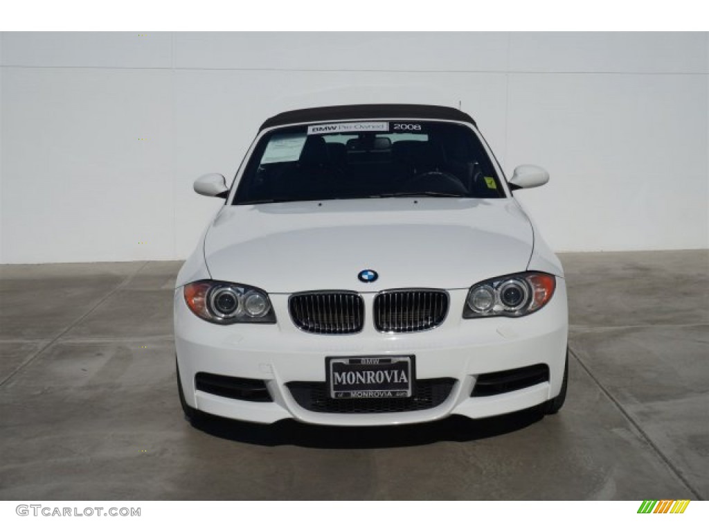 2008 1 Series 135i Convertible - Alpine White / Black photo #9