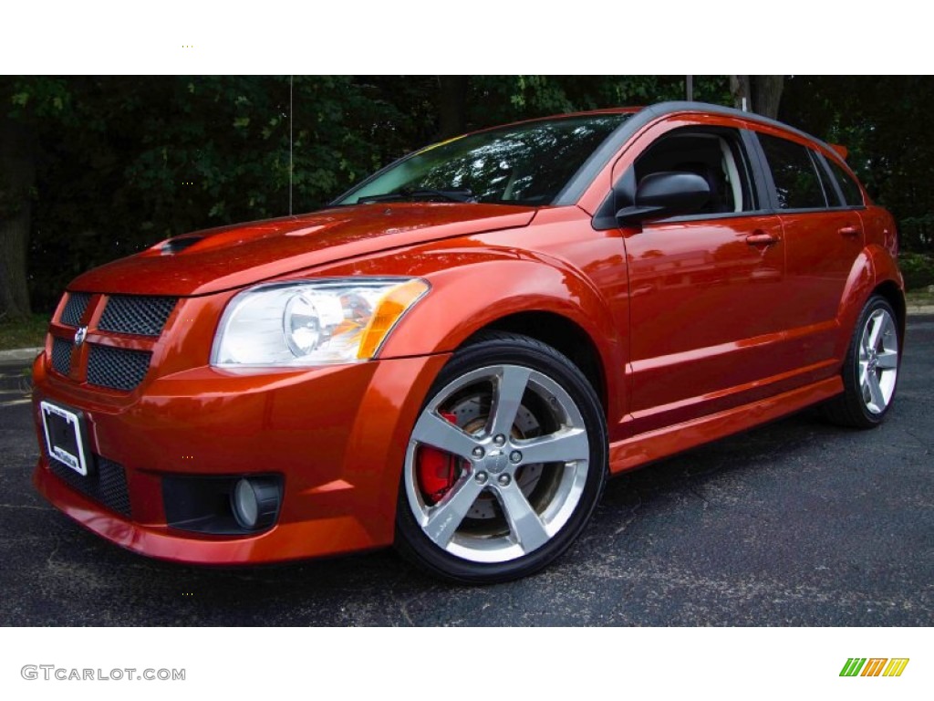 2008 Caliber SRT4 - Sunburst Orange Pearl / Dark Slate Gray photo #1