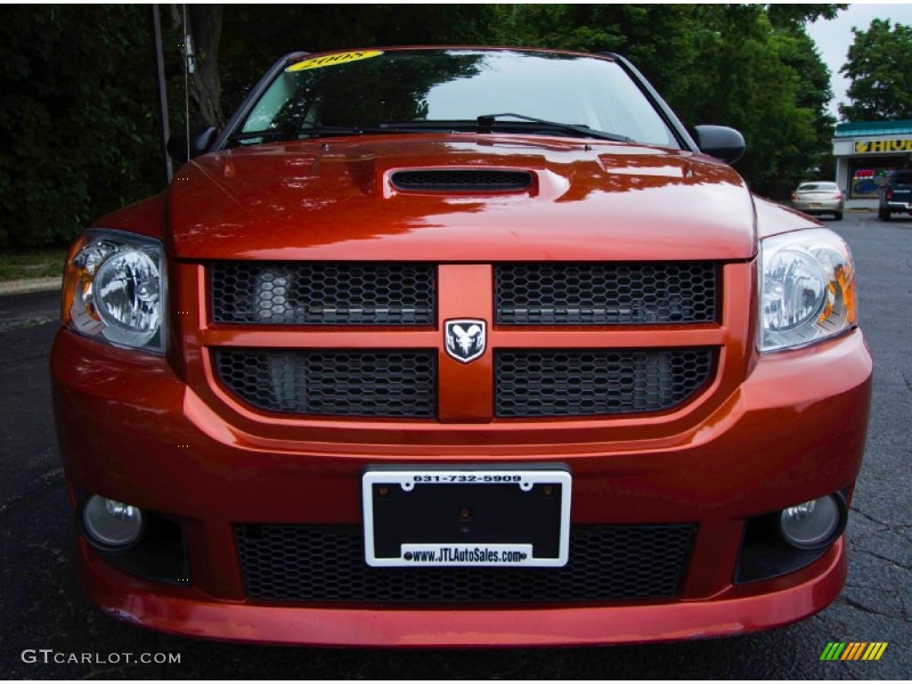 2008 Caliber SRT4 - Sunburst Orange Pearl / Dark Slate Gray photo #2
