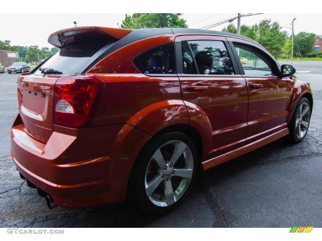 2008 Caliber SRT4 - Sunburst Orange Pearl / Dark Slate Gray photo #6