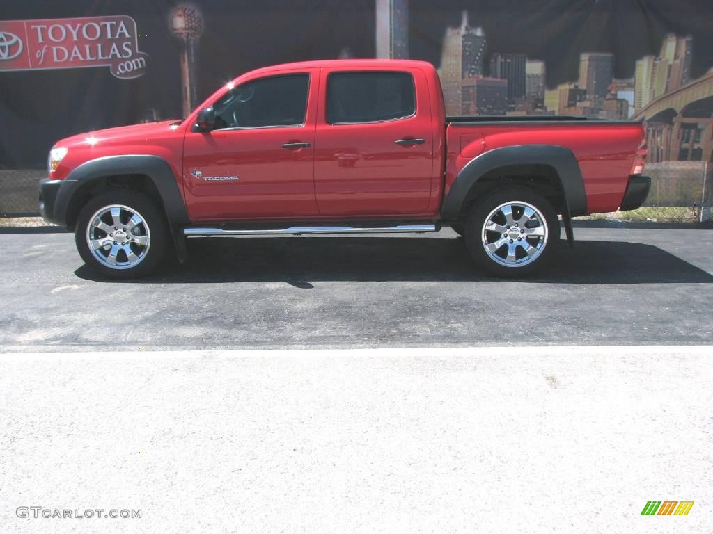 2008 Tacoma V6 PreRunner Double Cab - Radiant Red / Graphite Gray photo #1