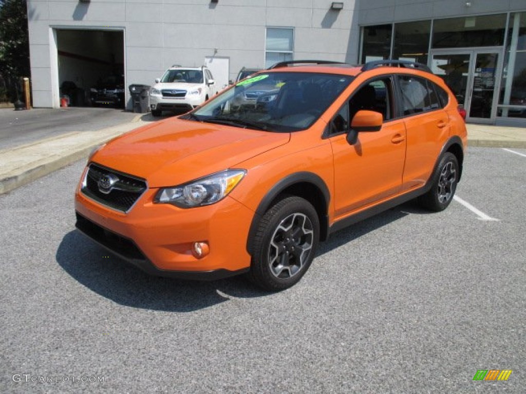 2014 XV Crosstrek 2.0i Premium - Tangerine Orange Pearl / Black photo #1