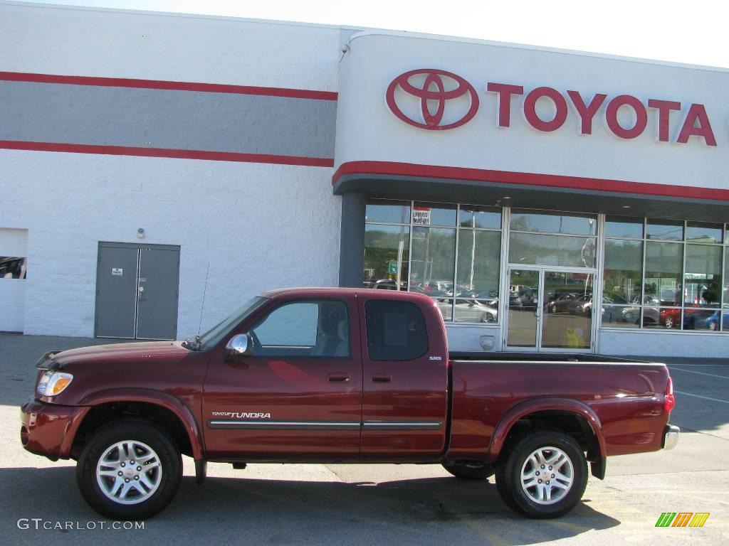 2005 Tundra SR5 Access Cab 4x4 - Salsa Red Pearl / Taupe photo #2