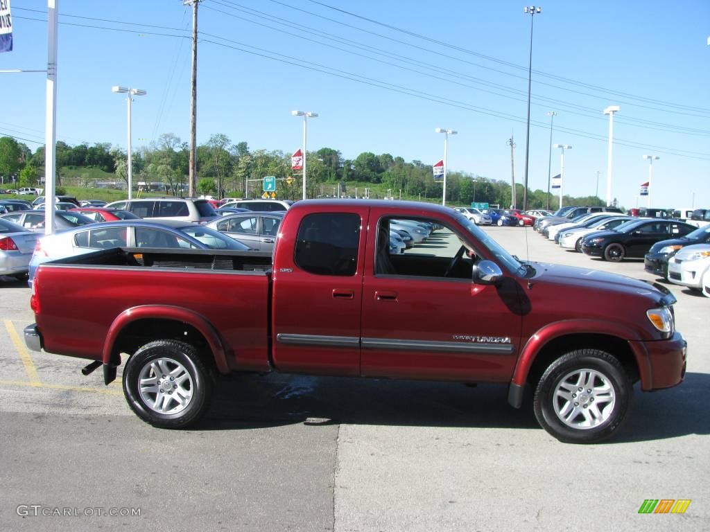 2005 Tundra SR5 Access Cab 4x4 - Salsa Red Pearl / Taupe photo #8