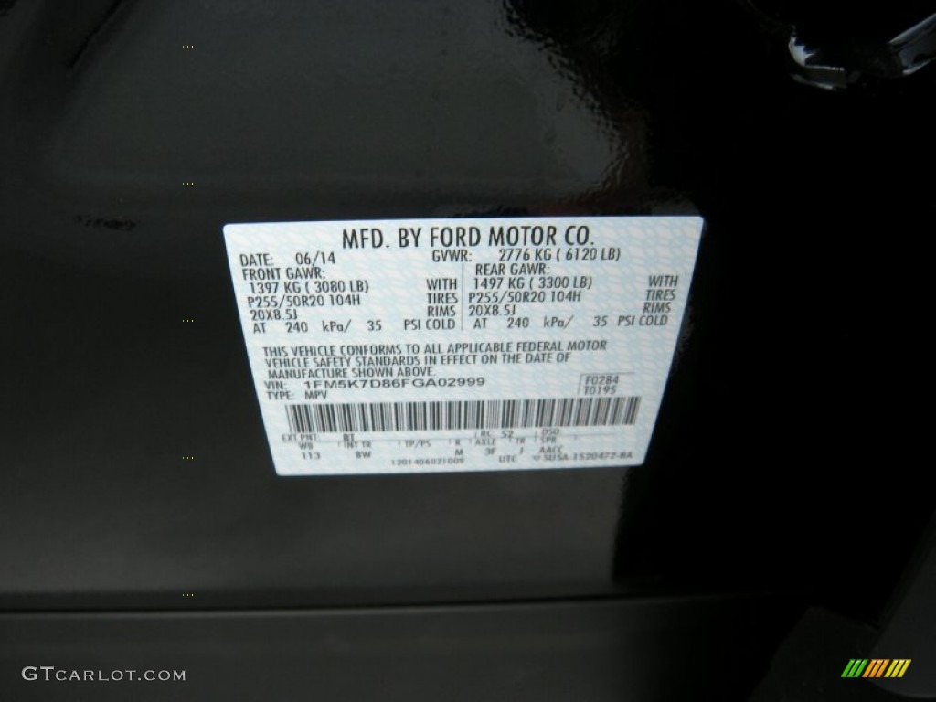 2015 Explorer XLT - Dark Side / Charcoal Black photo #35