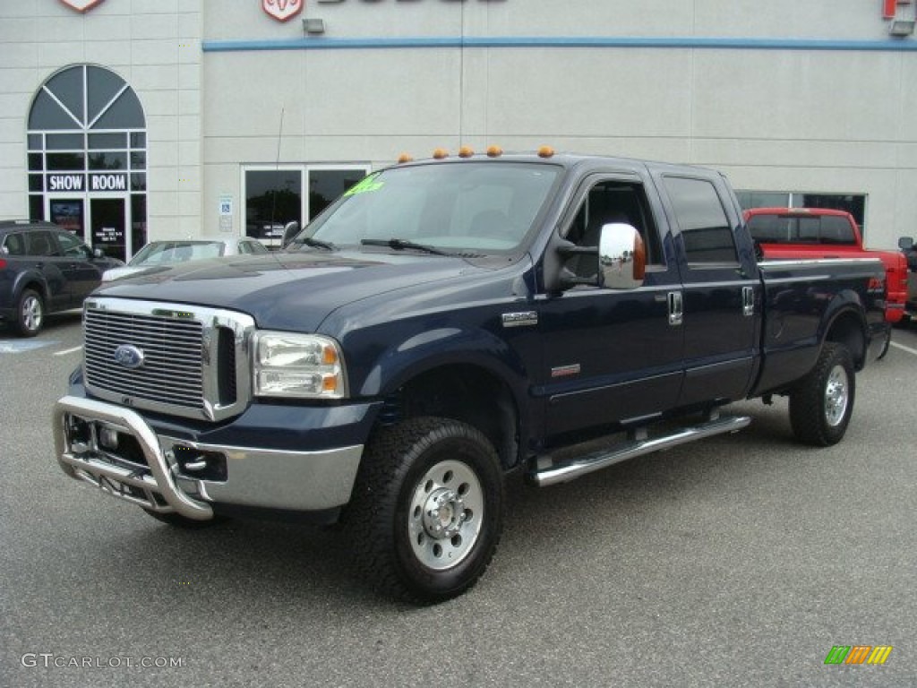 2006 F250 Super Duty XL Crew Cab 4x4 - True Blue Metallic / Medium Flint photo #3