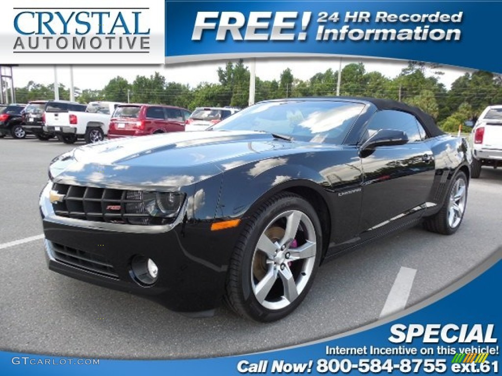 2011 Camaro LT Convertible - Black / Black photo #1
