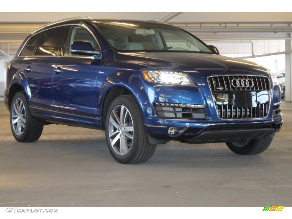 2014 Q7 3.0 TFSI quattro - Scuba Blue Metallic / Cardamom Beige photo #1