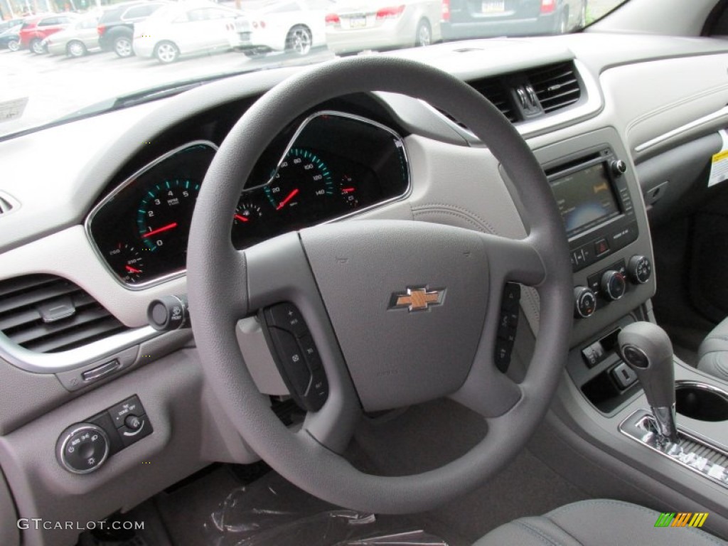2015 Chevrolet Traverse LS Dark Titanium/Light Titanium Steering Wheel Photo #95379809