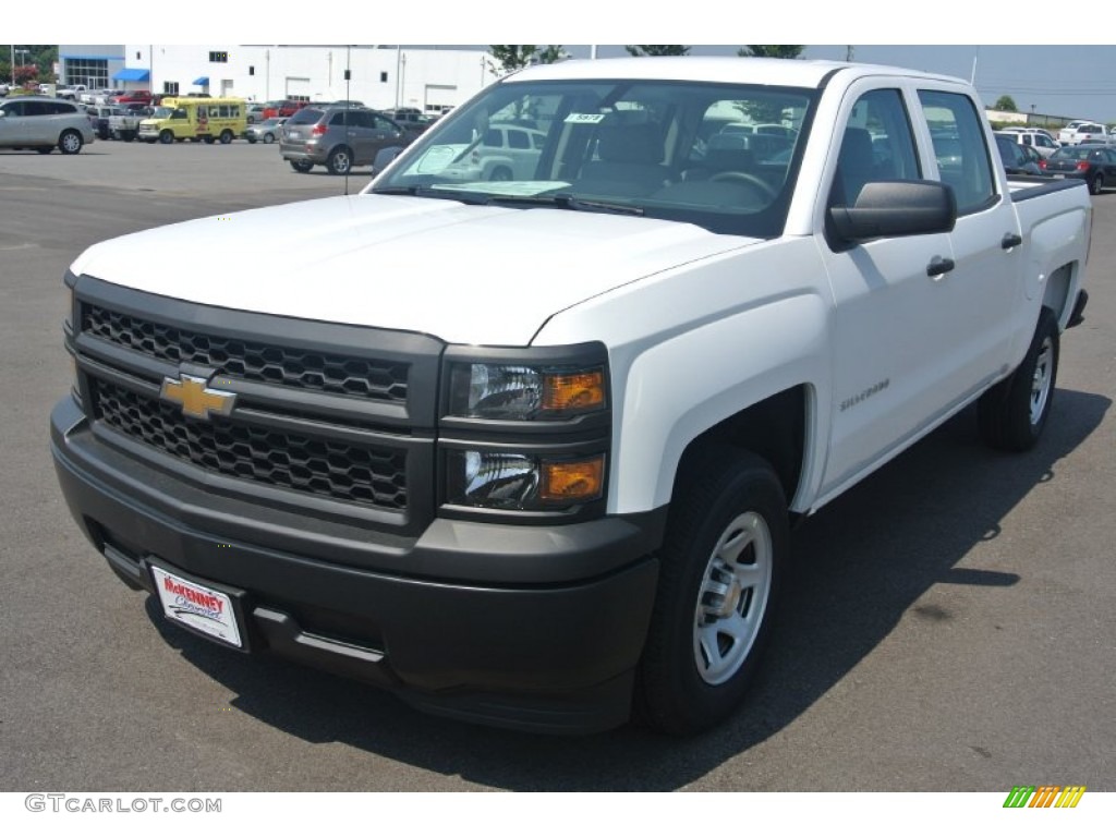 2014 Silverado 1500 WT Crew Cab - Summit White / Jet Black/Dark Ash photo #2