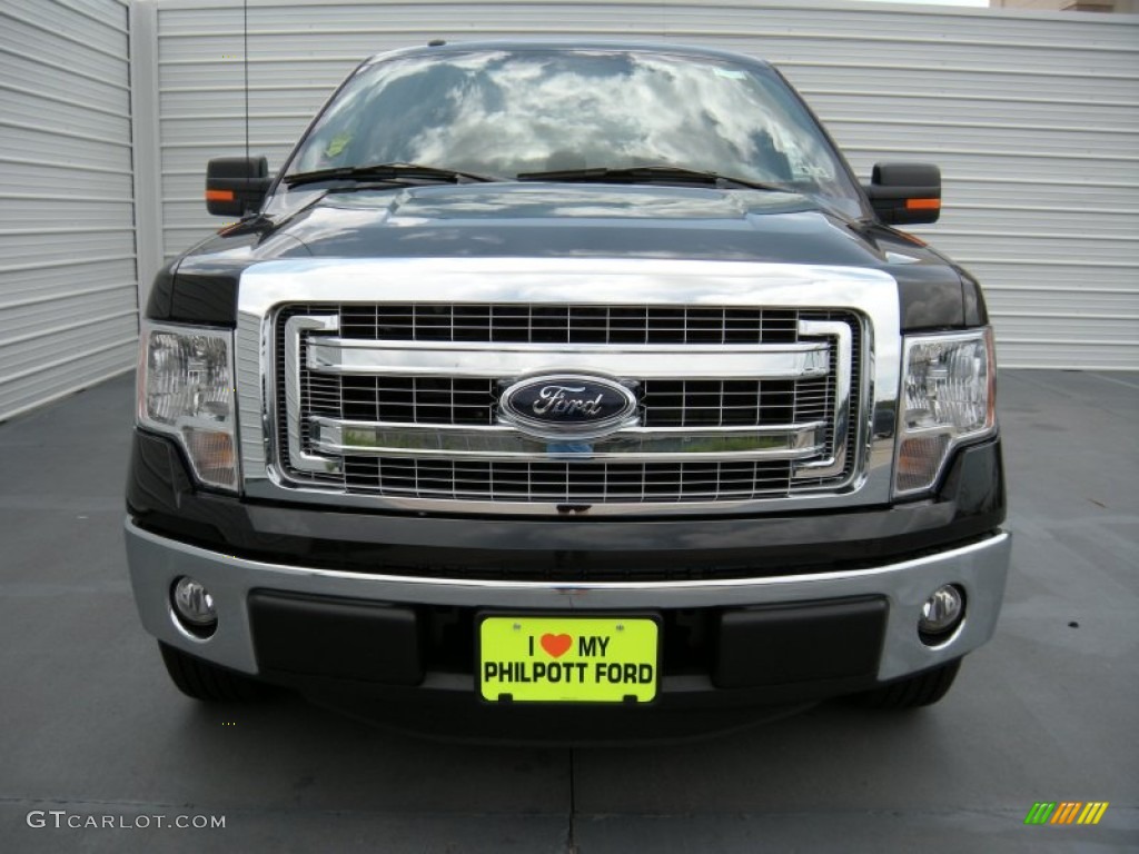 2014 F150 XLT SuperCrew - Tuxedo Black / Steel Grey photo #8