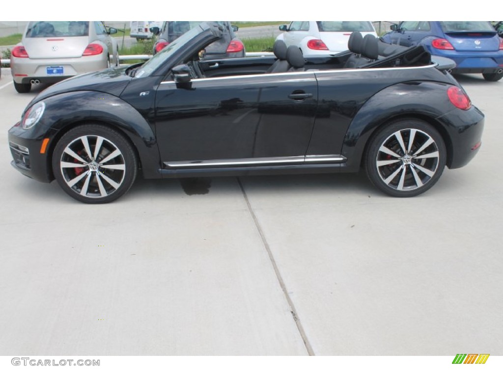 Deep Black Pearl Metallic 2014 Volkswagen Beetle R-Line Convertible Exterior Photo #95386532