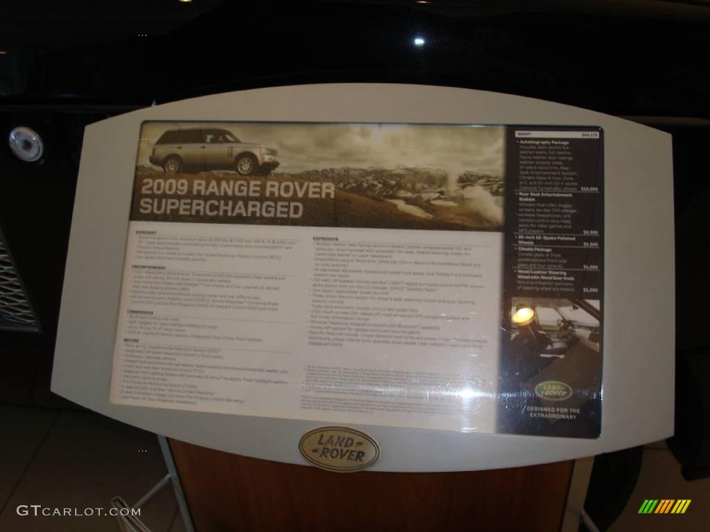 2009 Range Rover Supercharged - Santorini Black Metallic / Jet Black/Jet Black photo #4
