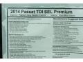 2014 Platinum Gray Metallic Volkswagen Passat TDI SEL Premium  photo #30