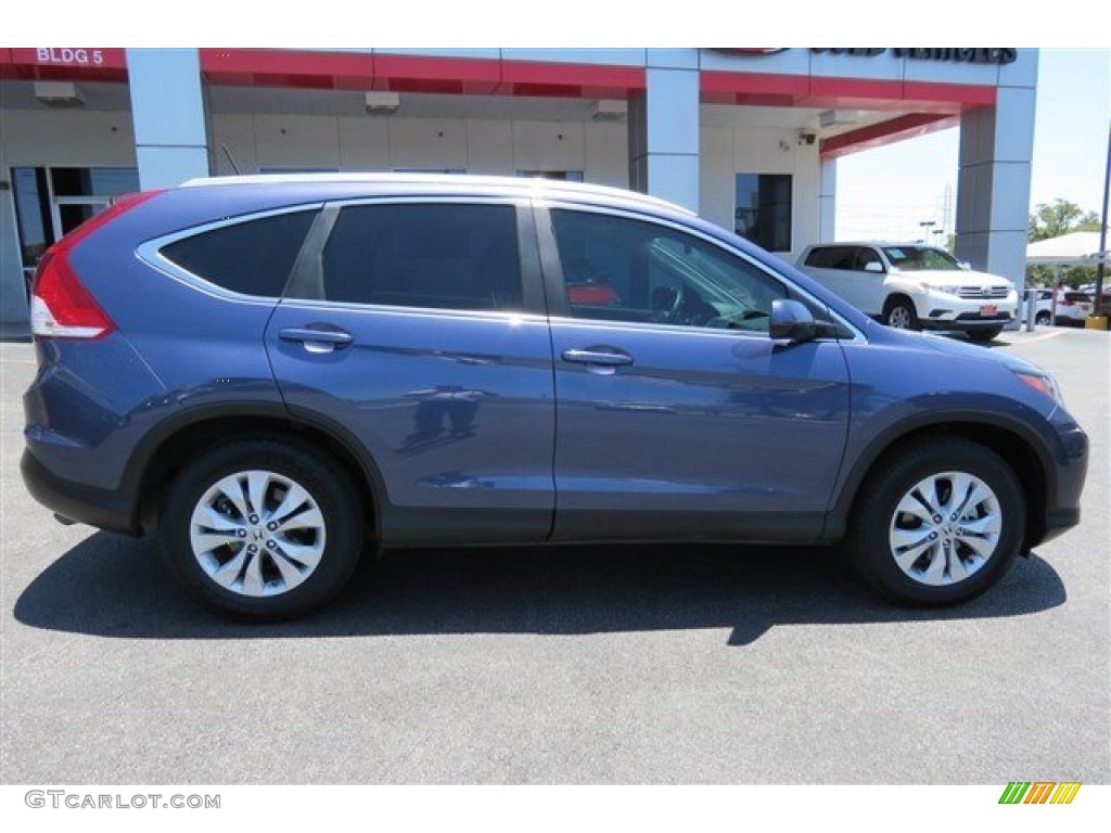 2013 CR-V EX-L - Twilight Blue Metallic / Beige photo #8