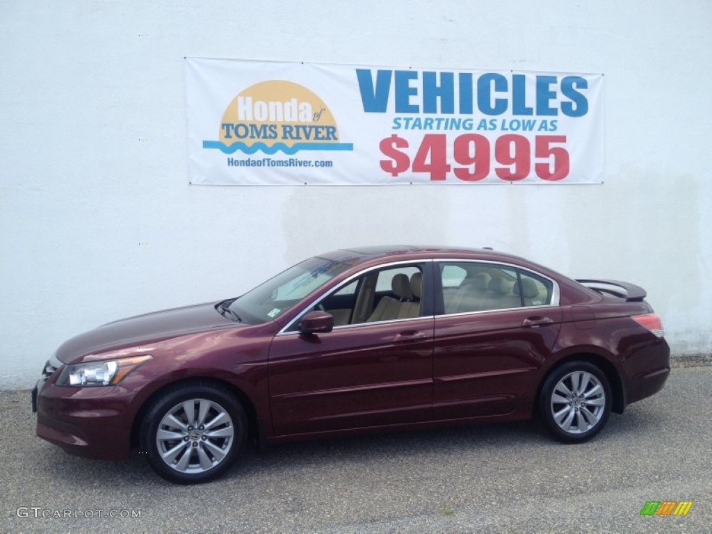 2011 Accord EX-L Sedan - Basque Red Pearl / Ivory photo #5