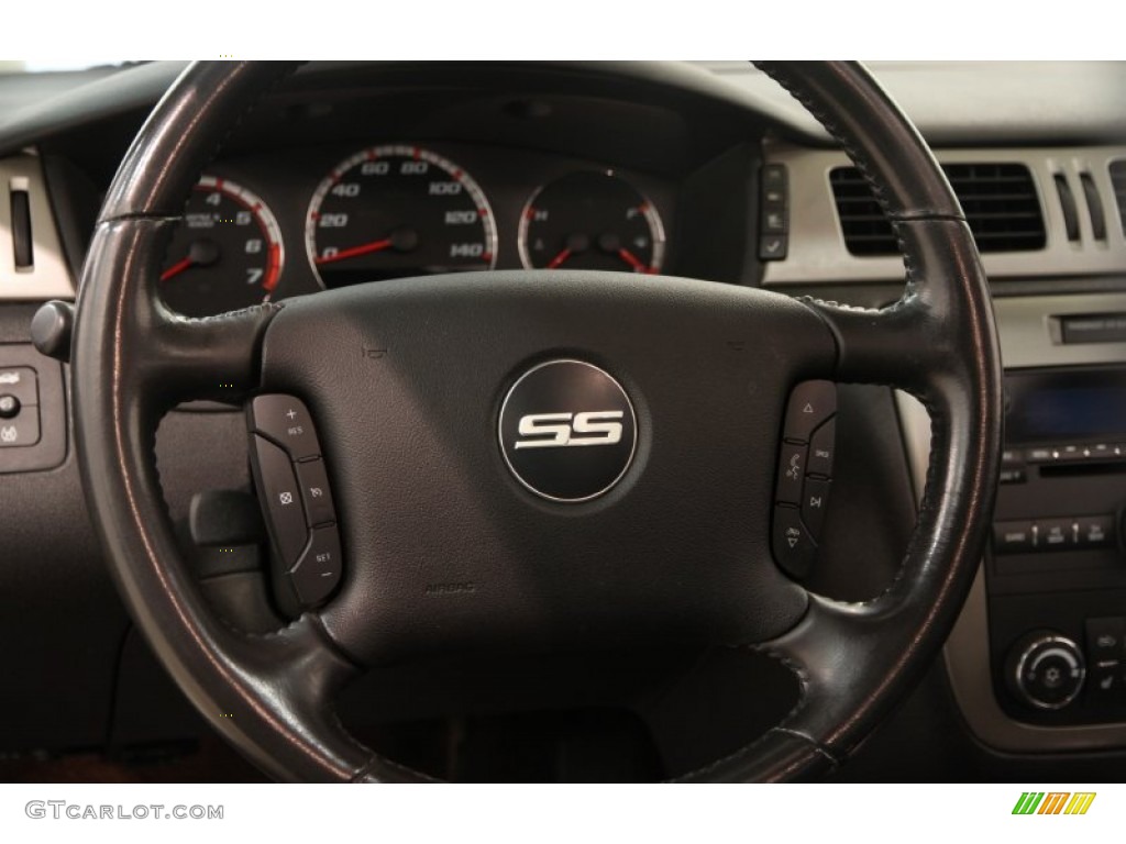 2009 Chevrolet Impala SS Ebony Steering Wheel Photo #95395577