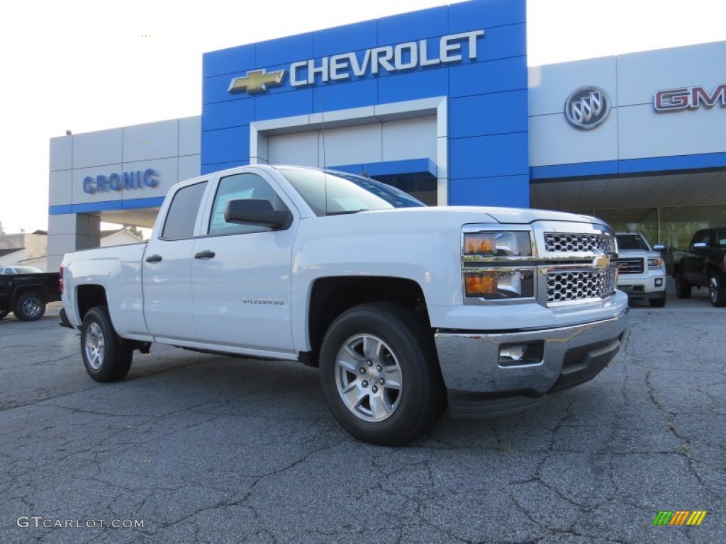 2014 Silverado 1500 LT Double Cab - Summit White / Cocoa/Dune photo #1