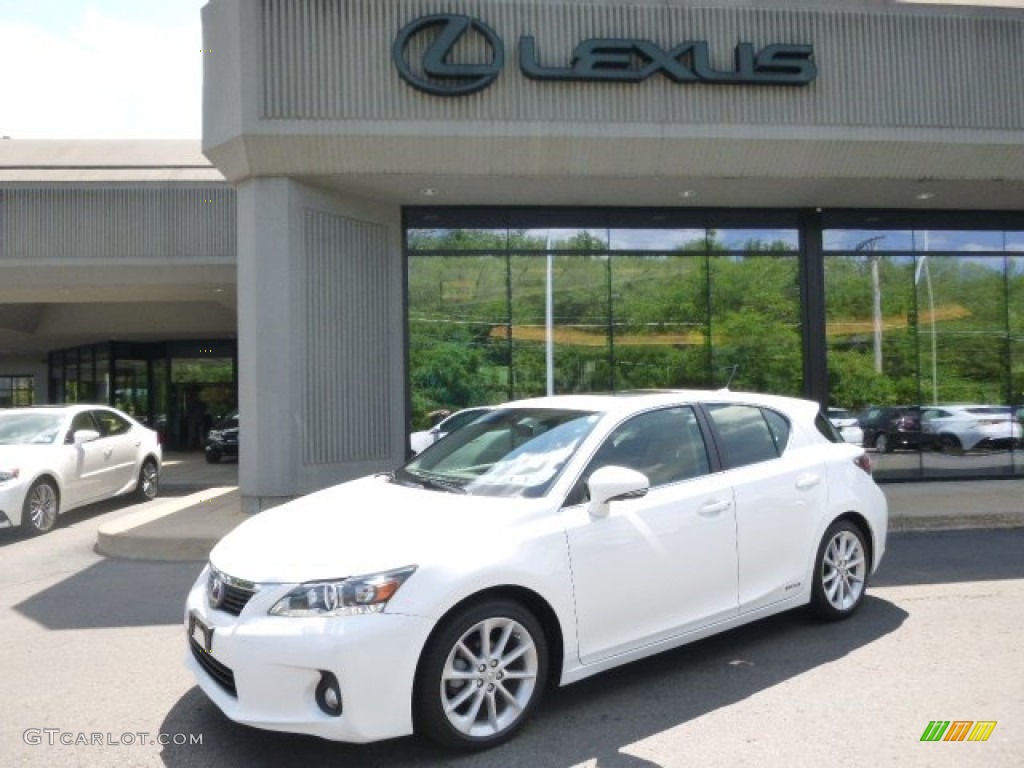 2012 CT 200h Hybrid Premium - Starfire White Pearl / Caramel Nuluxe photo #1