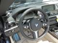BMW Individual Opal White Full Merino Leather 2015 BMW 6 Series 650i xDrive Convertible Steering Wheel