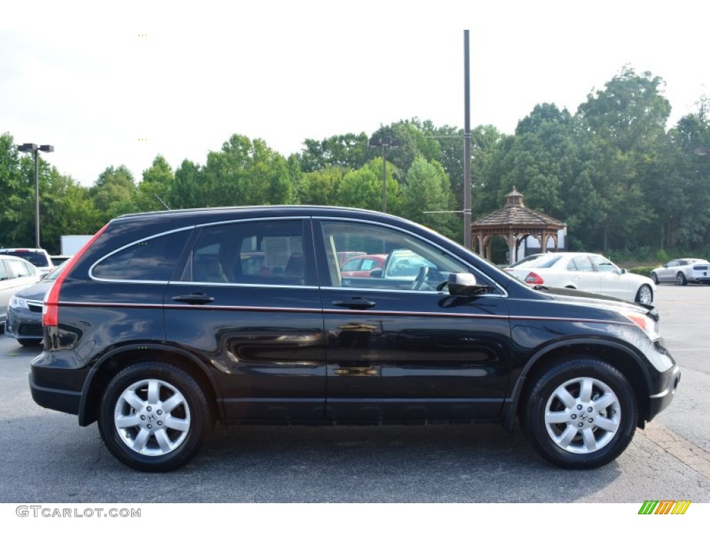 2009 CR-V EX-L - Crystal Black Pearl / Ivory photo #2