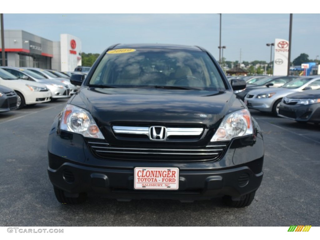 2009 CR-V EX-L - Crystal Black Pearl / Ivory photo #7