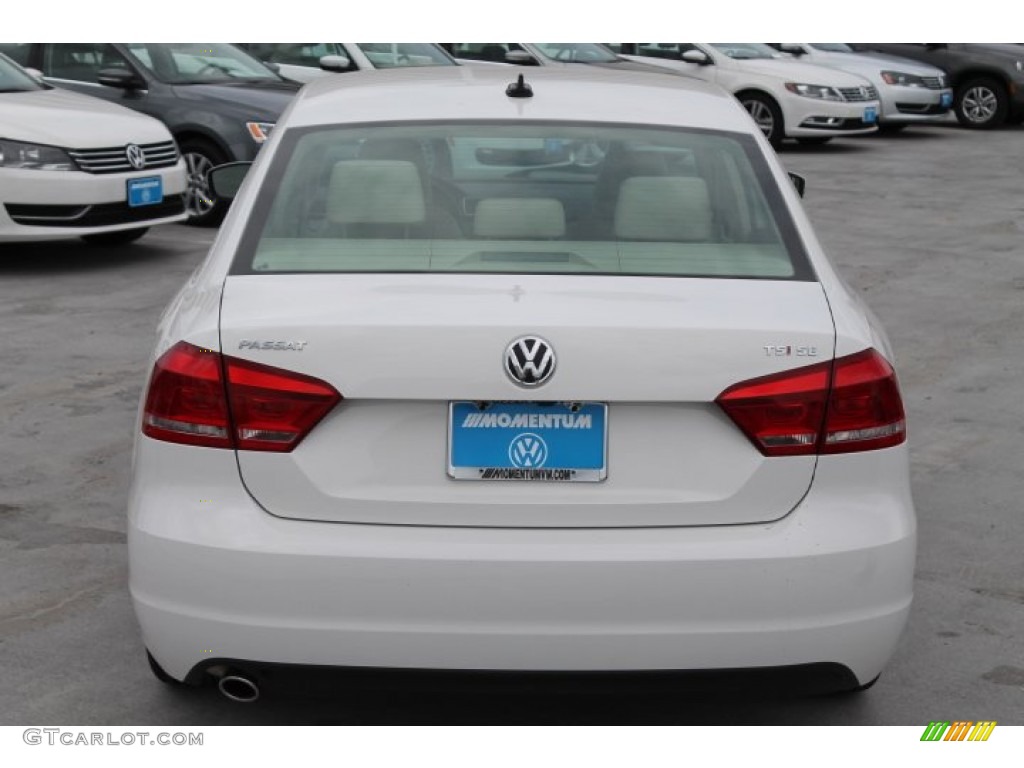 2014 Passat 1.8T SE - Candy White / Cornsilk Beige photo #7