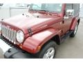 2009 Red Rock Crystal Pearl Coat Jeep Wrangler Sahara 4x4  photo #3