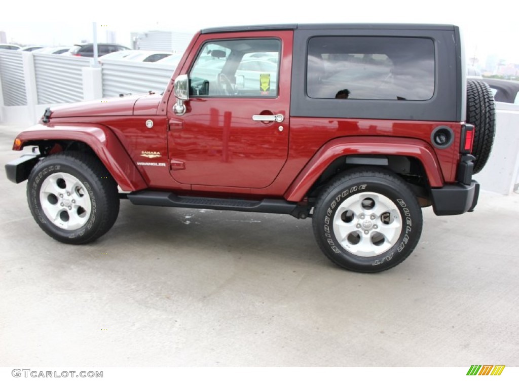 Red Rock Crystal Pearl Coat 2009 Jeep Wrangler Sahara 4x4 Exterior Photo #95401208