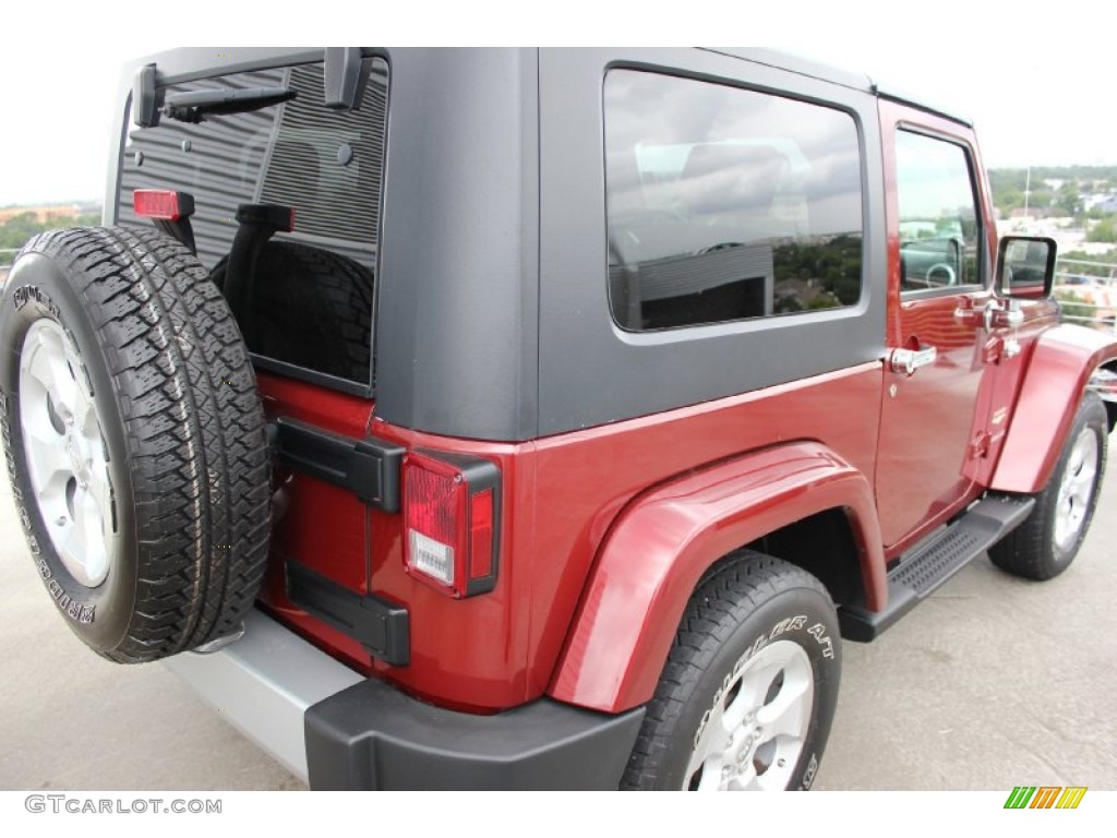 2009 Wrangler Sahara 4x4 - Red Rock Crystal Pearl Coat / Dark Slate Gray/Medium Slate Gray photo #8