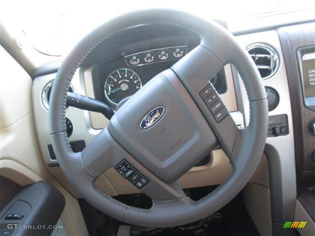 2014 F150 Lariat SuperCrew - White Platinum / Pale Adobe photo #7