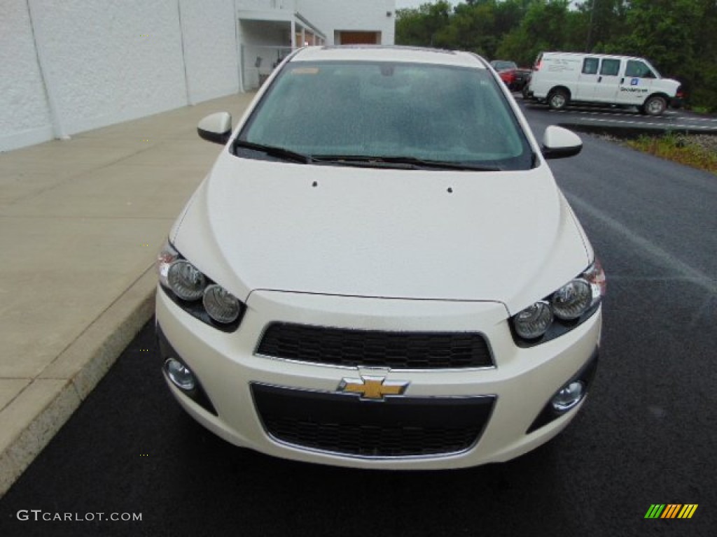 2014 Sonic LTZ Hatchback - White Diamond Tricoat / Jet Black/Dark Titanium photo #4