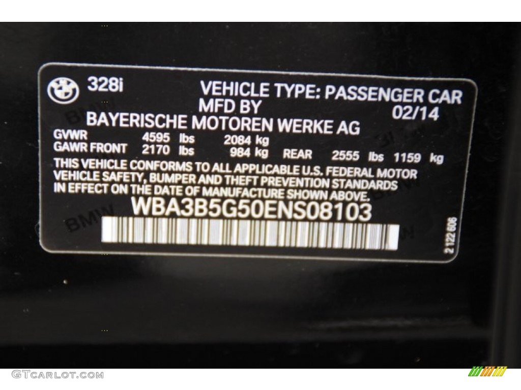 2014 3 Series 320i xDrive Sedan - Black Sapphire Metallic / Black photo #31