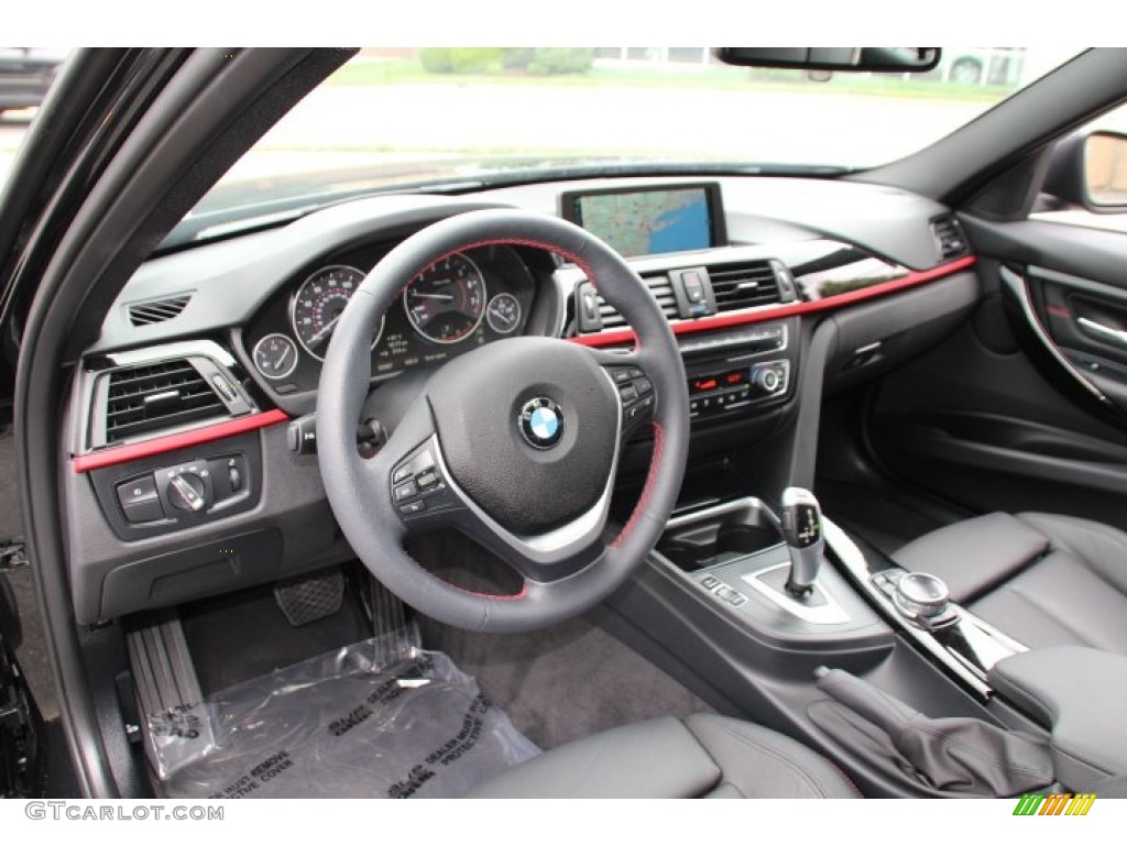 Black Interior 2014 BMW 3 Series 328i xDrive Sedan Photo #95404907