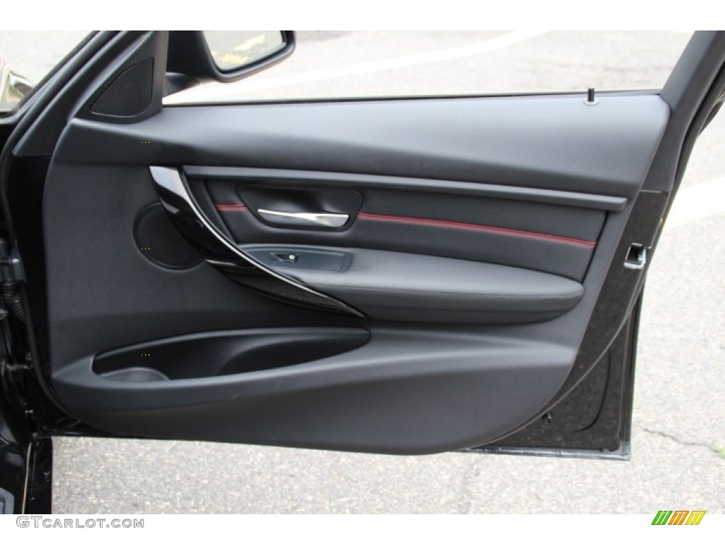 2014 BMW 3 Series 328i xDrive Sedan Black Door Panel Photo #95405174