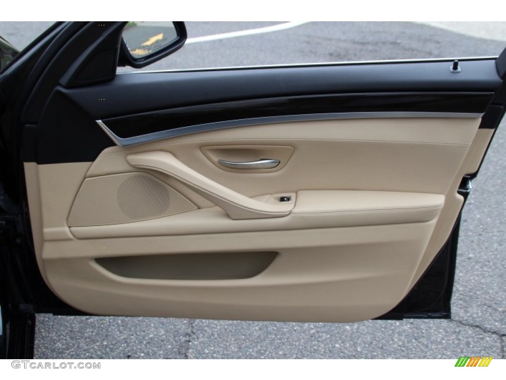 2012 BMW 5 Series 528i xDrive Sedan Venetian Beige Door Panel Photo #95406992